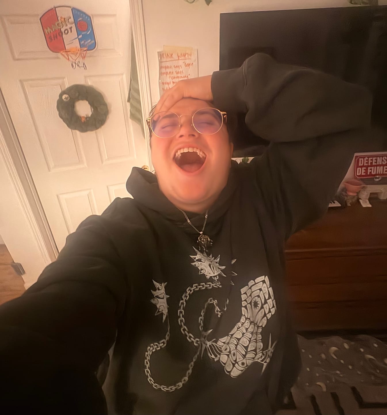 Customer photo review of Flail Relaxed Faded Hoodie