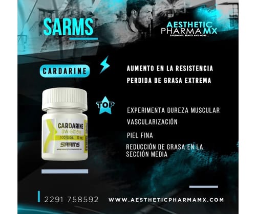 Customer's promotional flyer for Cardarine GW-501516 showing a white bottle with yellow label.