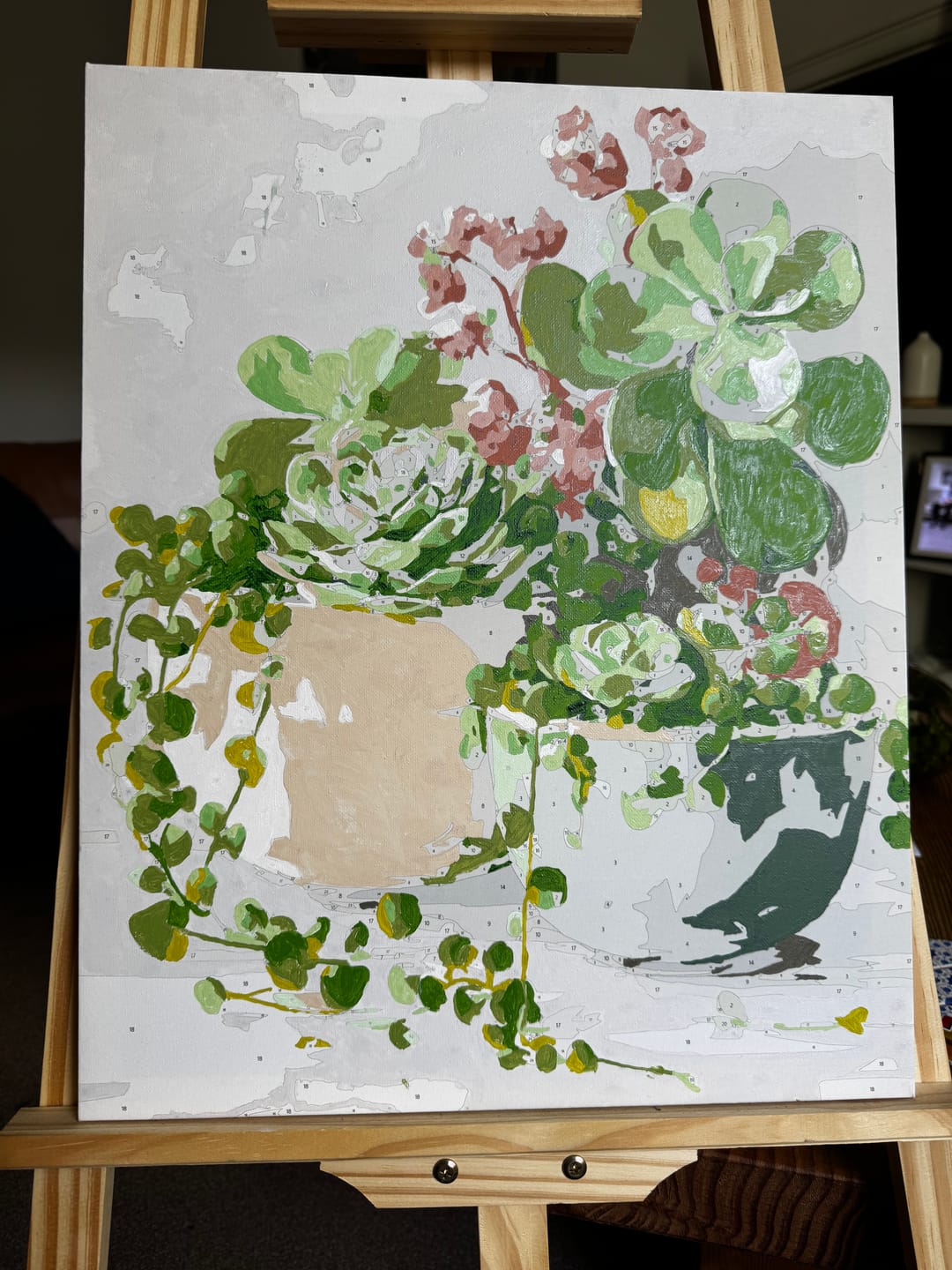 Customer photo review of Spring Succulents | Paint by Number