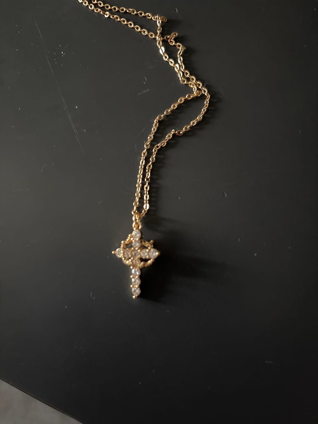 Customer photo review of Collier Croix Couronne de Foi