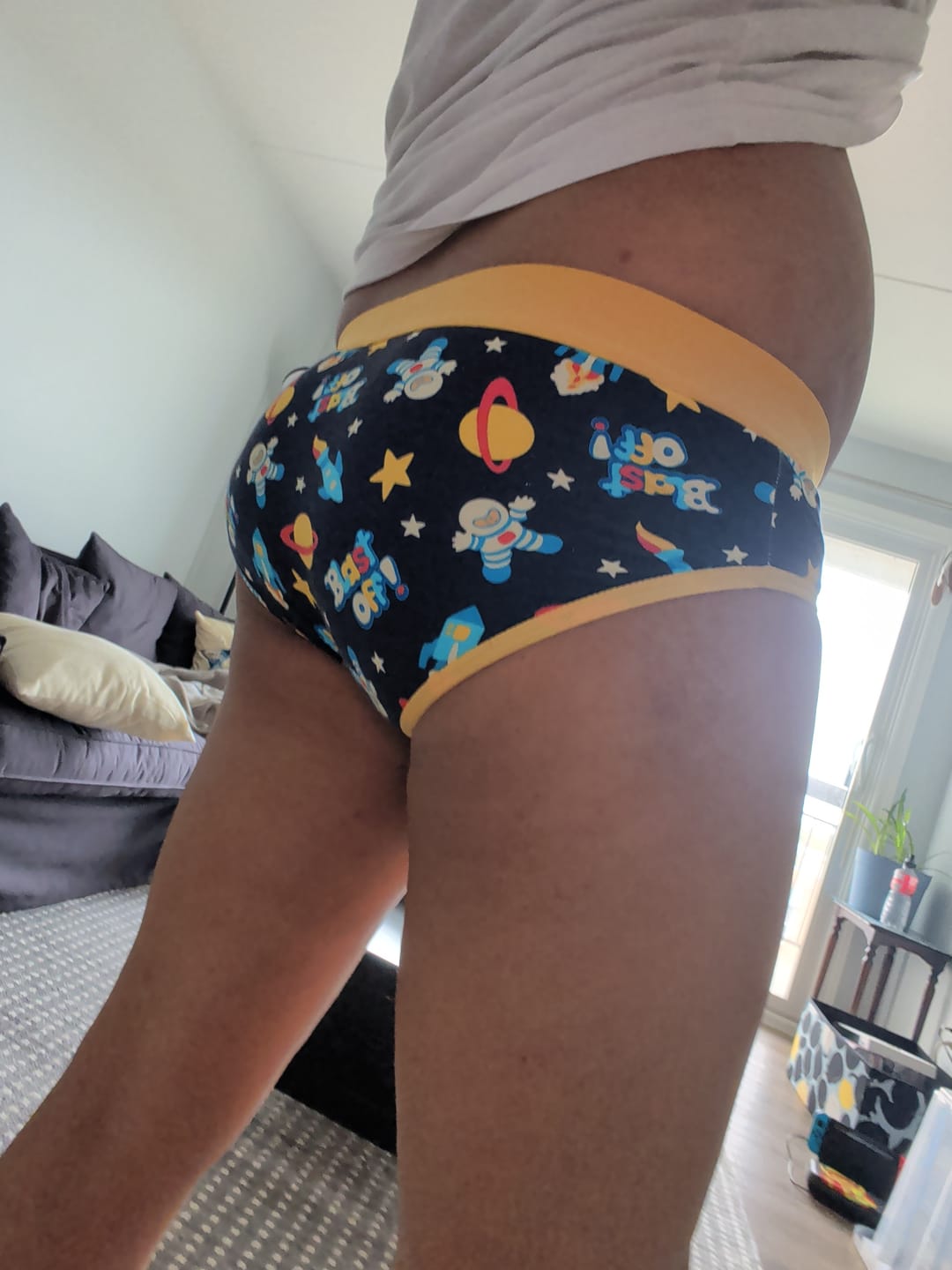 Customer photo review of Men's Childhood-Inspired "Blast Off" Design Briefs (Collection #5)