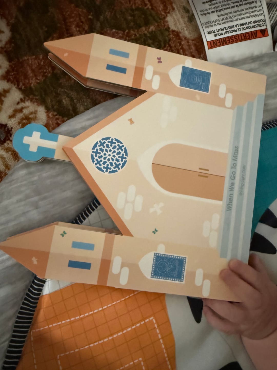 Customer photo review of When We Go to Mass - shaped board book