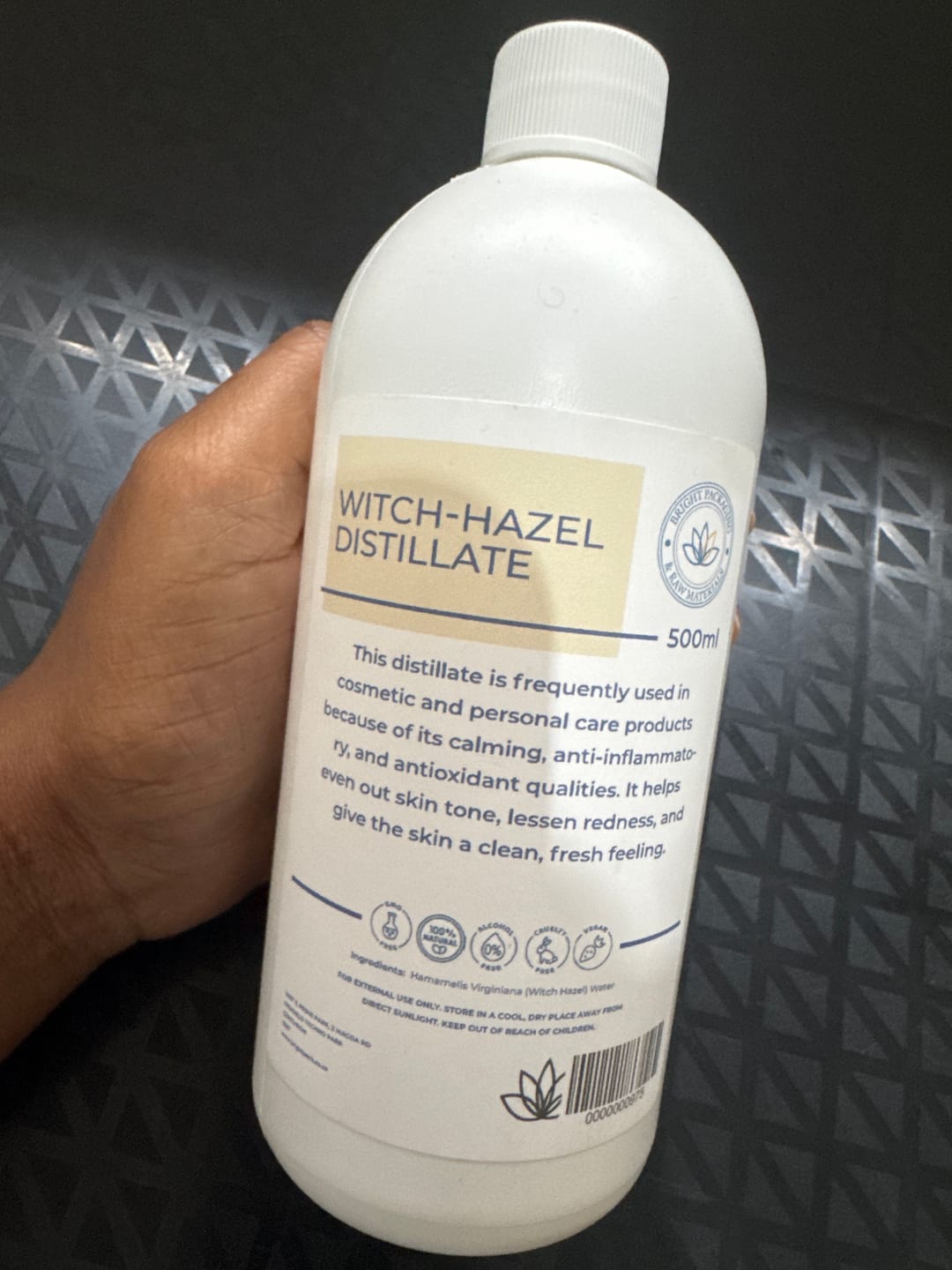 Customer photo review of Witch Hazel Distillate