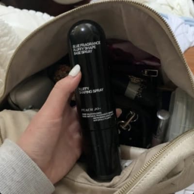 Customer photo review of 90ml Fluffy Volumizing Hair Shaping Spray, Long‑Lasting Mist with Sweet Peach Fragrance