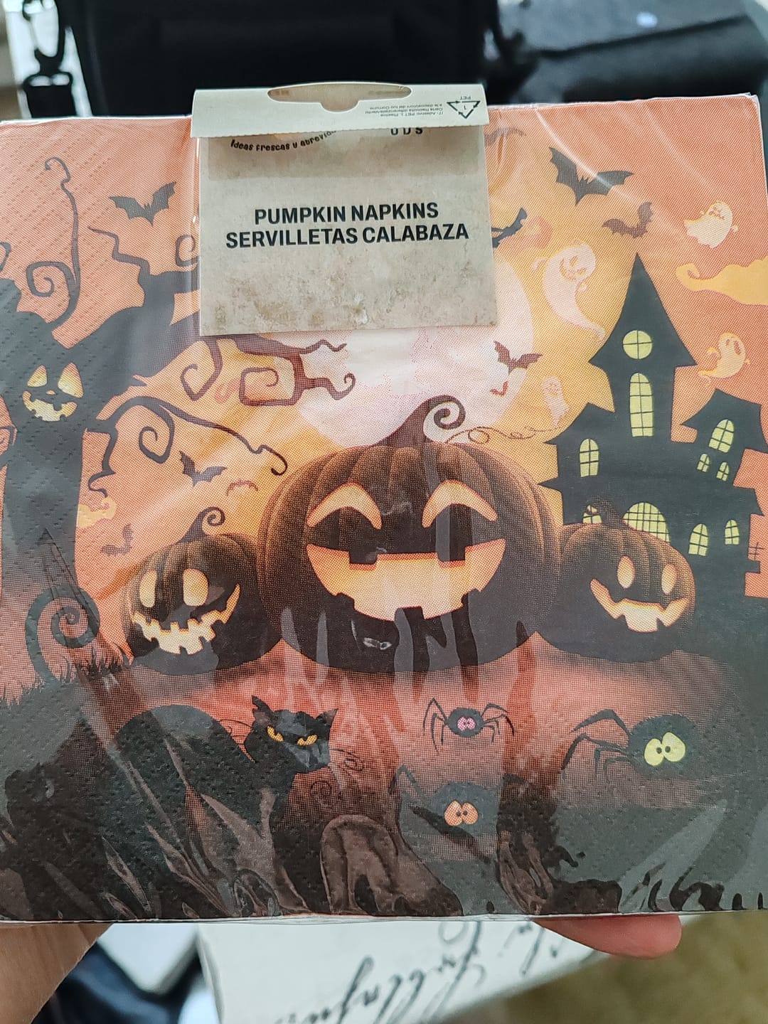 Customer photo review of Halloween Servietten – 4 Designs (Kürbis, Gothic, Candy, Monster)