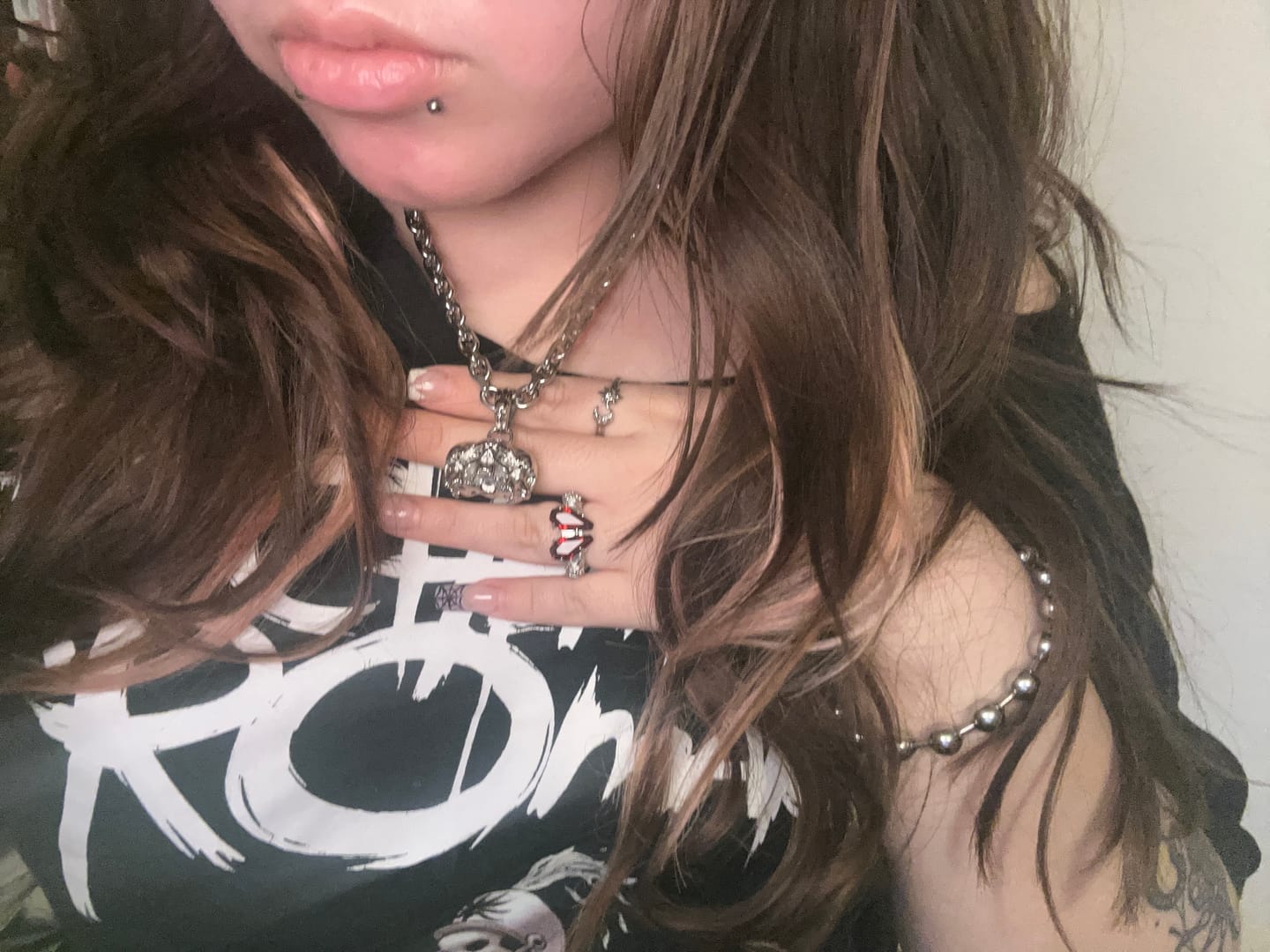 Customer photo review of TRIPLE THREAT PENDANT