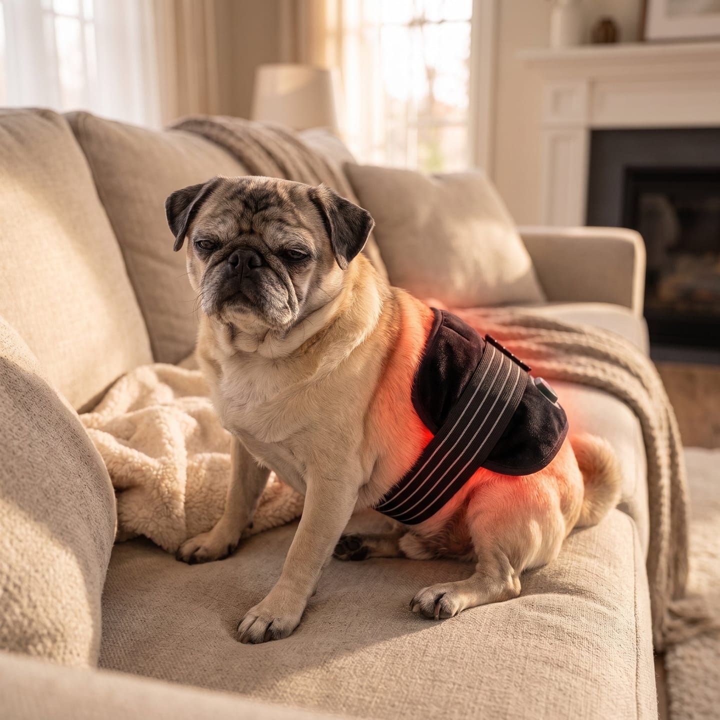 Customer photo review of Nuzzlure™ Wireless Red Light Therapy Device for Dogs