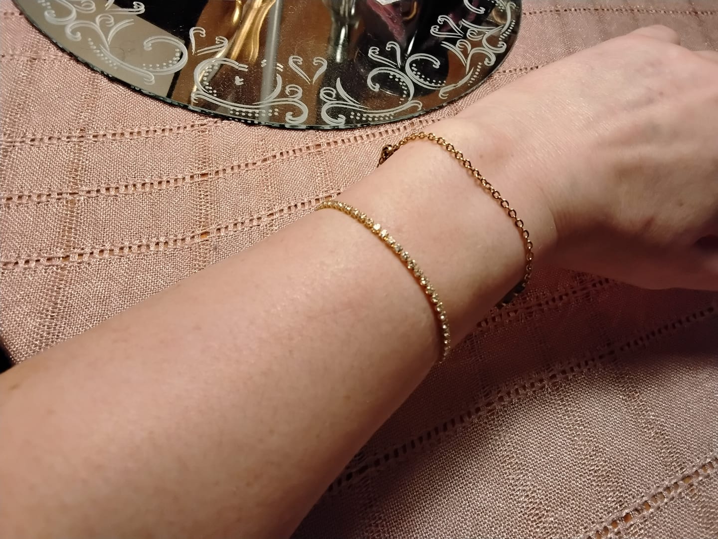 Customer photo review of Melly Adjustable Tennis Bracelet (Bundle)