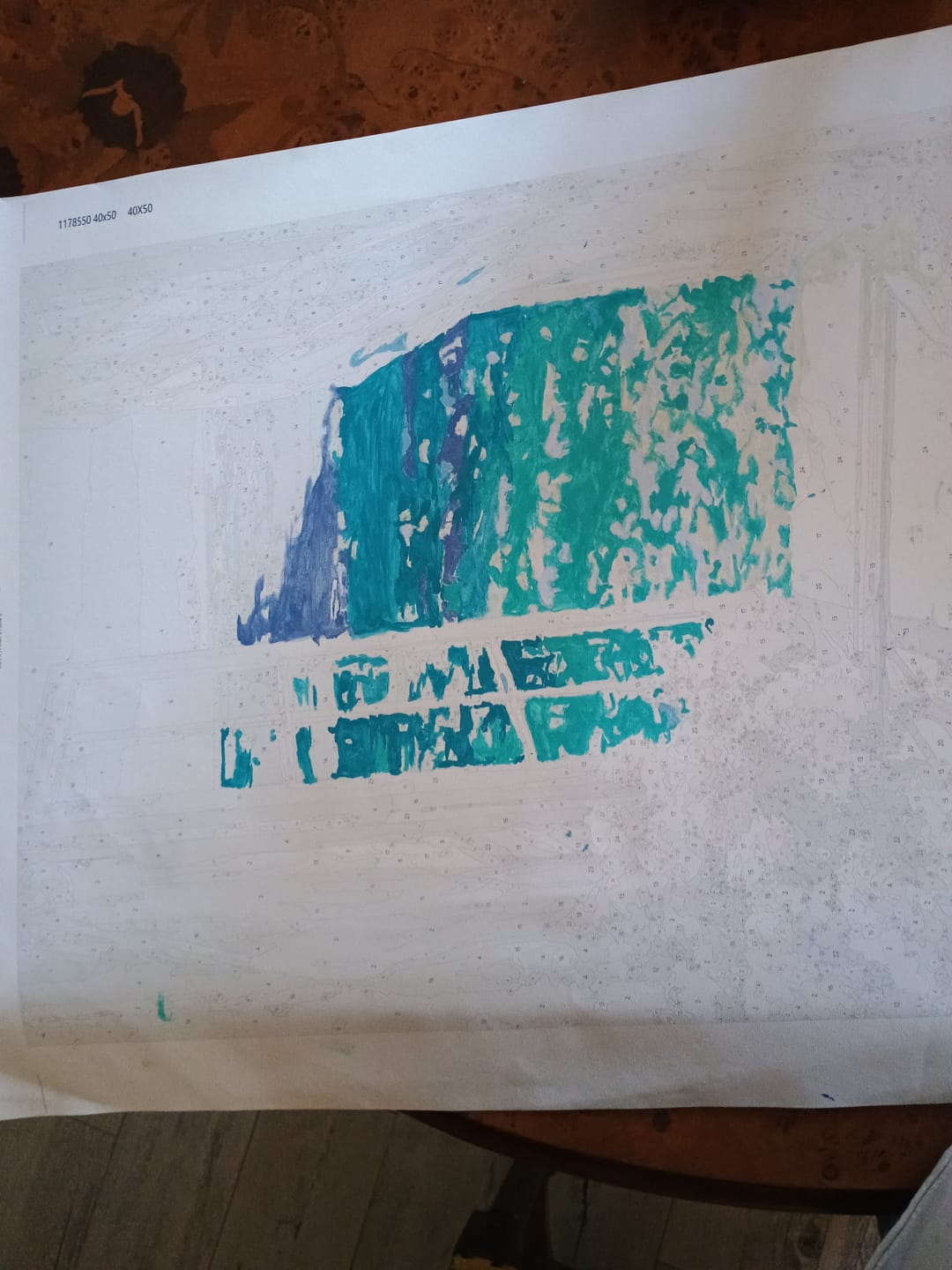 Customer photo review of By the Azure Window | Paint by Number
