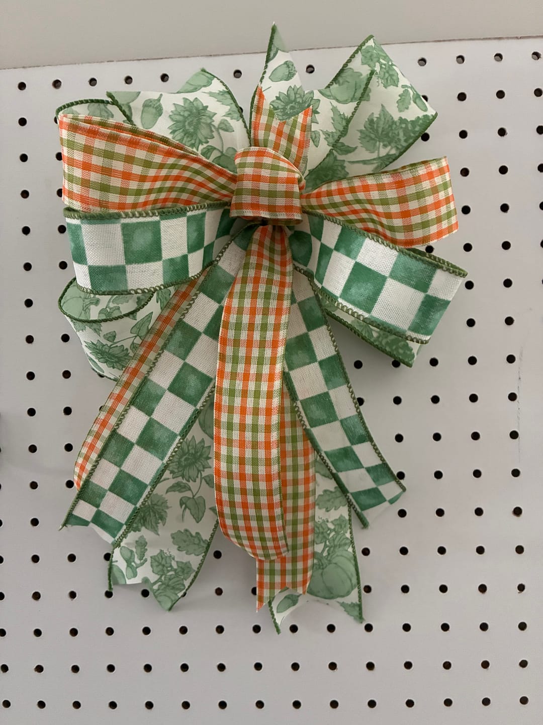 Customer photo review of Ivory Linen/Sage Watercolor Checks, 1.5"X10Y 61622-09-06
