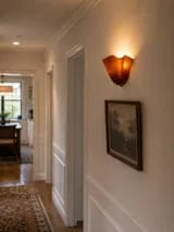 Customer photo review of Sculpted Glass Flower Wall Sconce