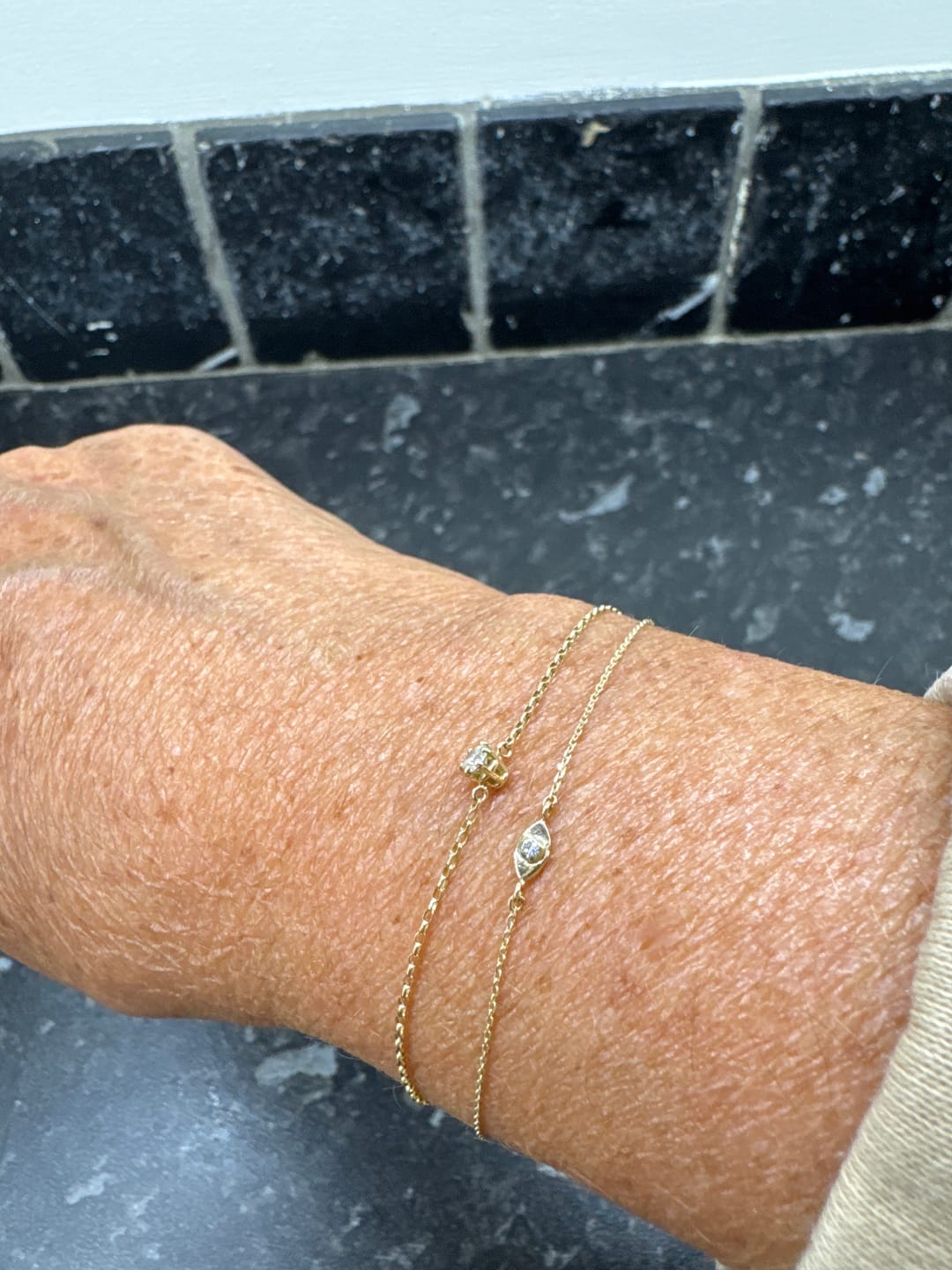 Customer photo review of DIAMOND TALISMAN BRACELET