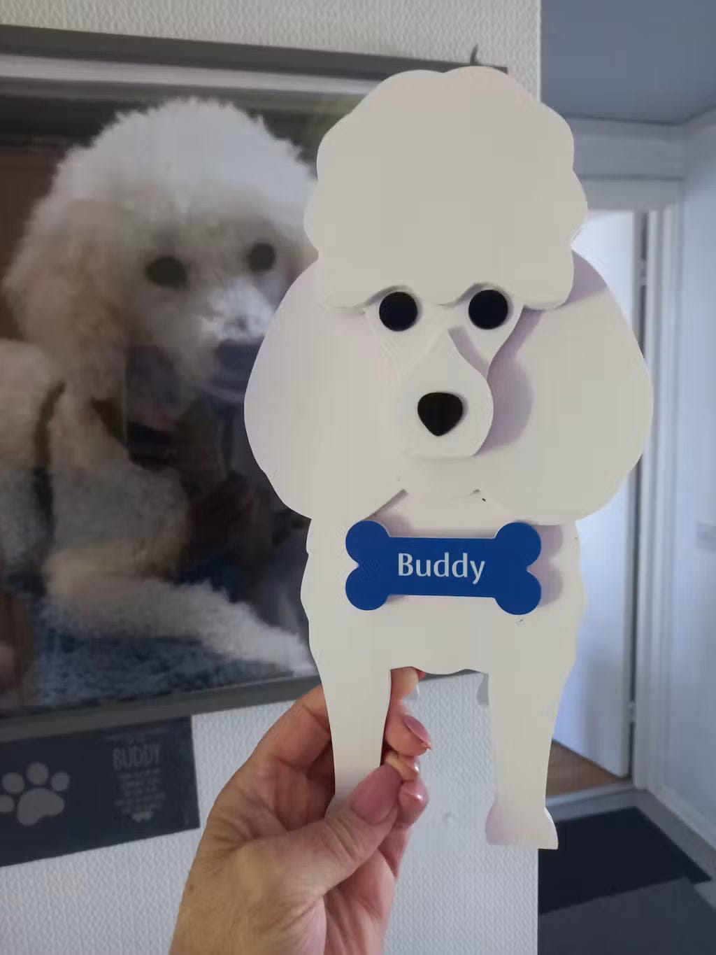 Customer photo review of Dog Planter - Poodle
