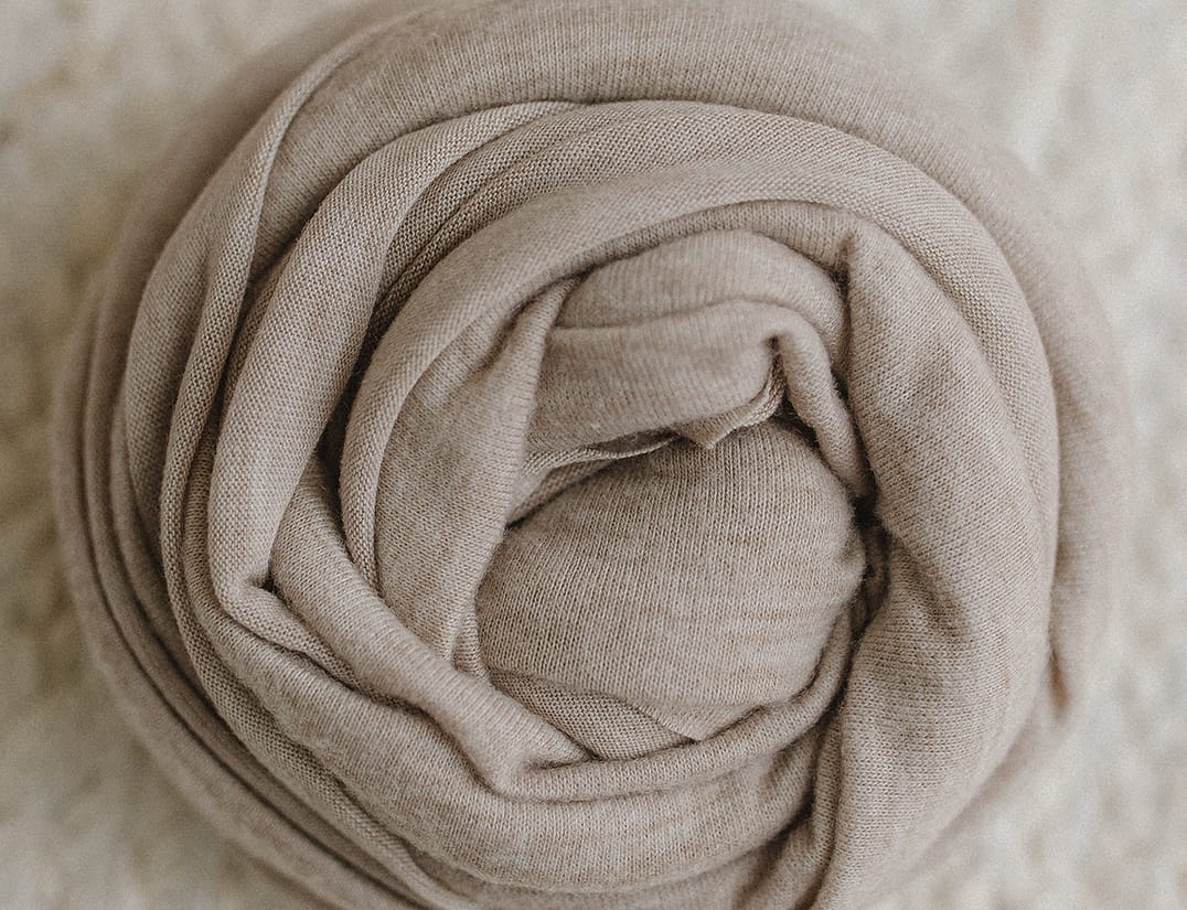 Customer photo review of Oatmeal Melange Knit Stretch Fabric