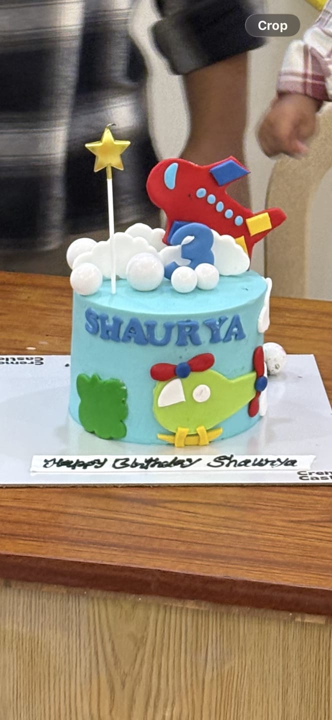 Customer photo review of Aeroplane and Helicopter Cake