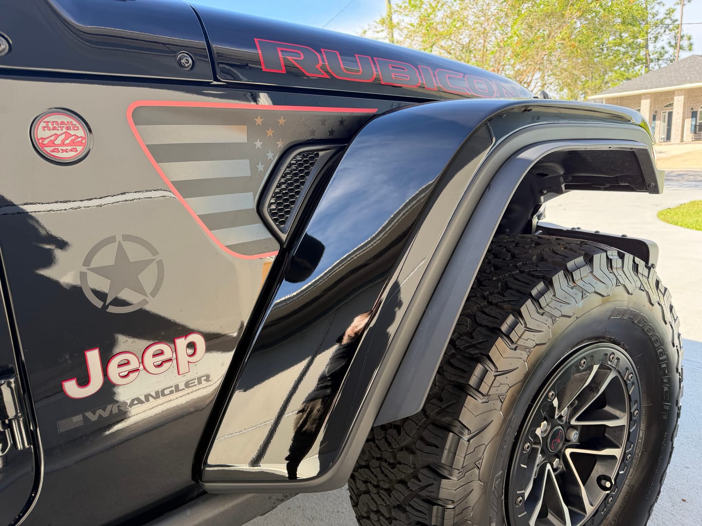Customer photo review of Premium Fender Vent Decal Set | Black Flag - fits Wrangler JL & Gladiator JT