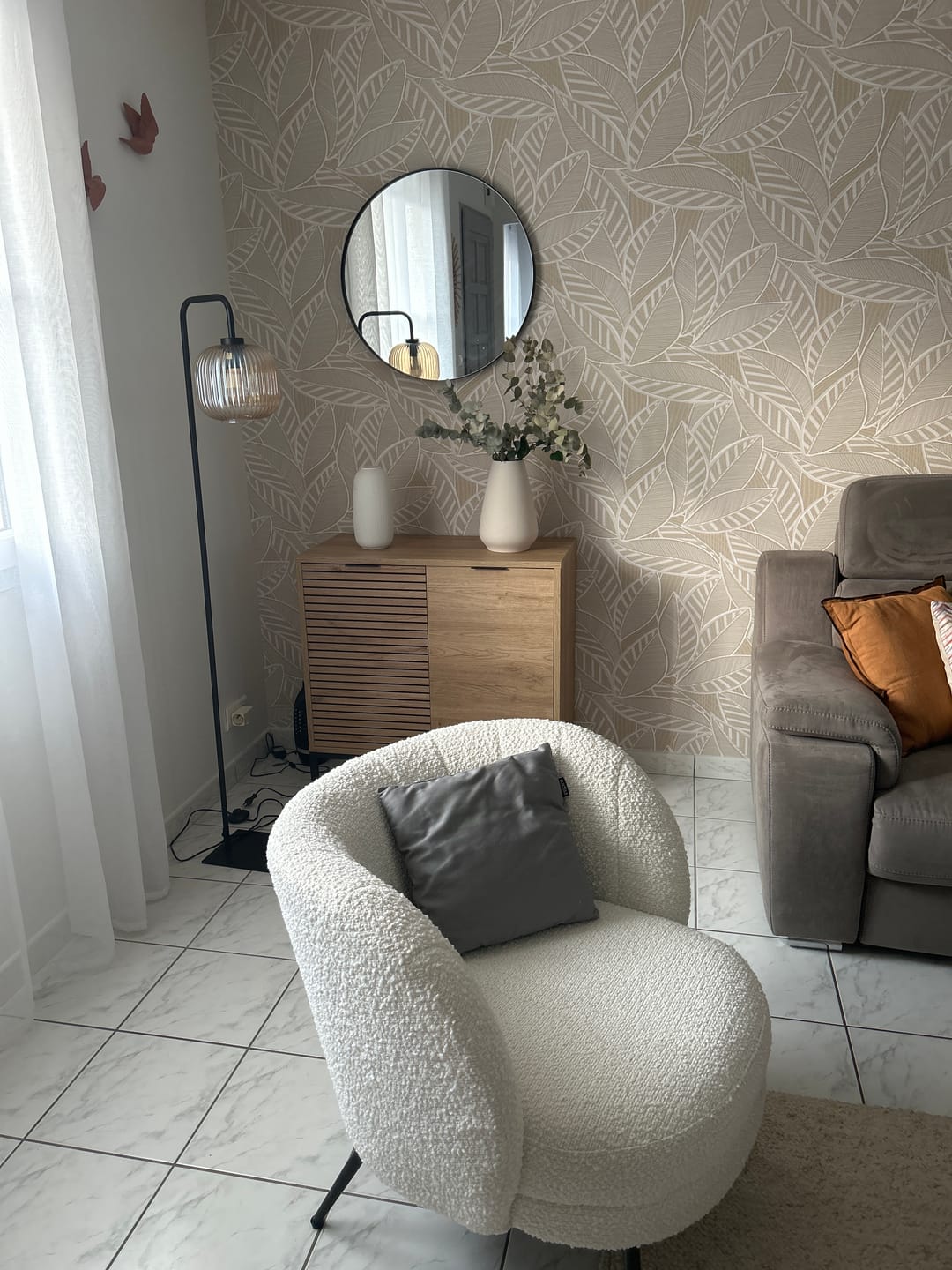 Customer photo review of Lampadaire en verre vintage CRISTALI | A personnaliser