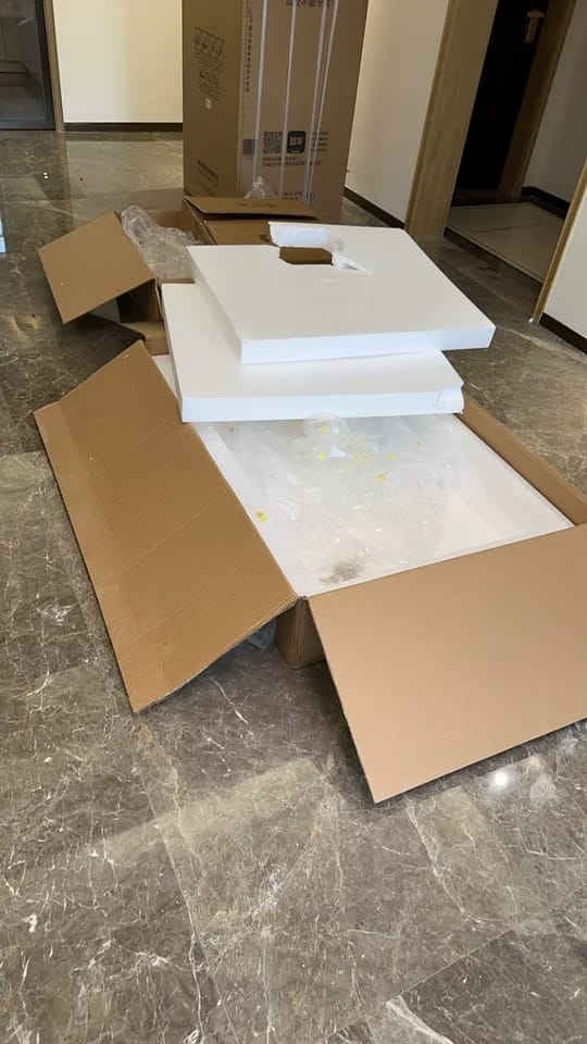 Customer photo review of Modern Italian Minimalist Silk Pendant Light - Nordic White Ceiling Hanging Lamp Fixture for Loft, Villa, Living Room & Hotel