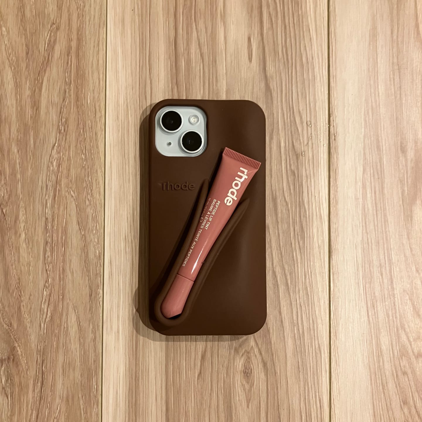 Customer photo review of rhode lip case - espresso
