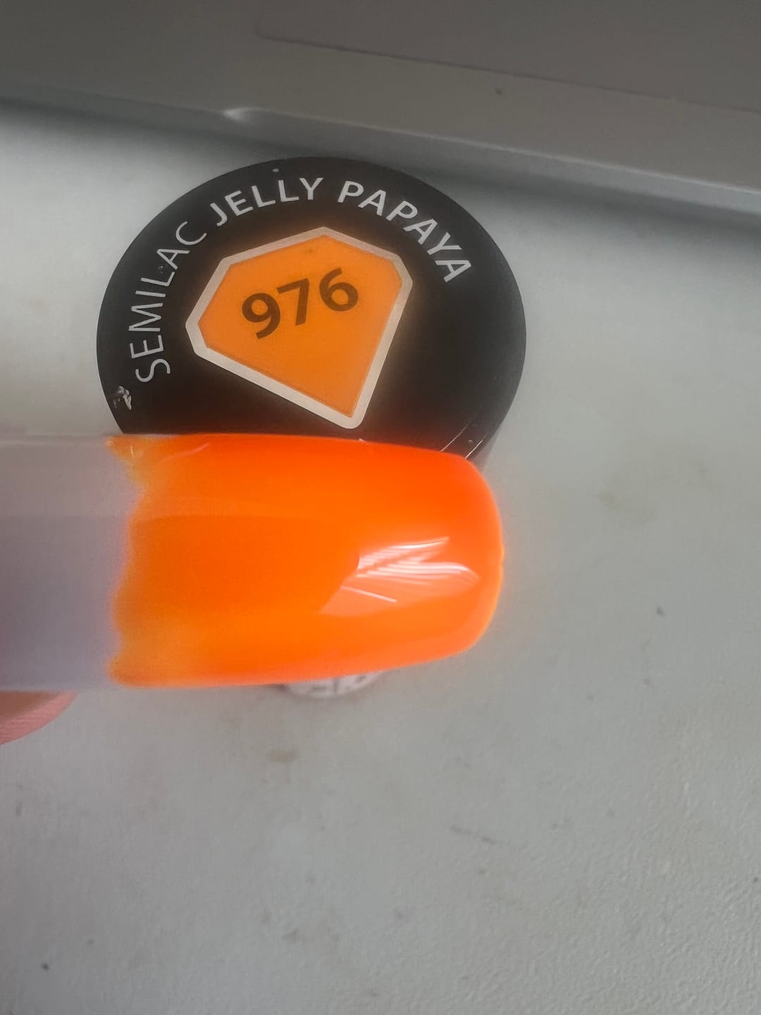 Customer photo review of Semilac 976 Jelly Papaya UV Gel Polish