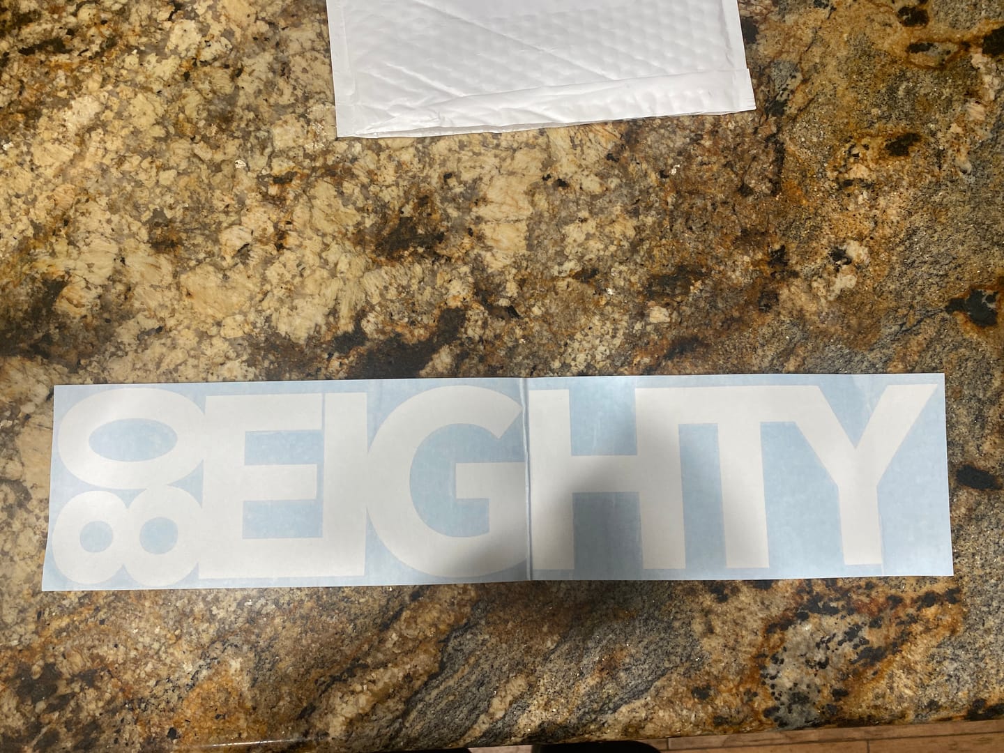 Customer photo review of 80Eighty® White Decal