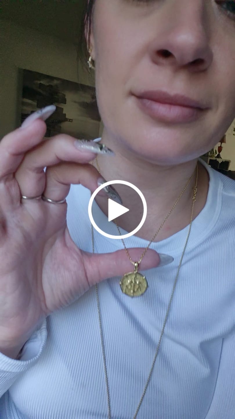 Customer video review of Personalized Alpha Omega Fleur-de-Lis Cross Medallion Necklace