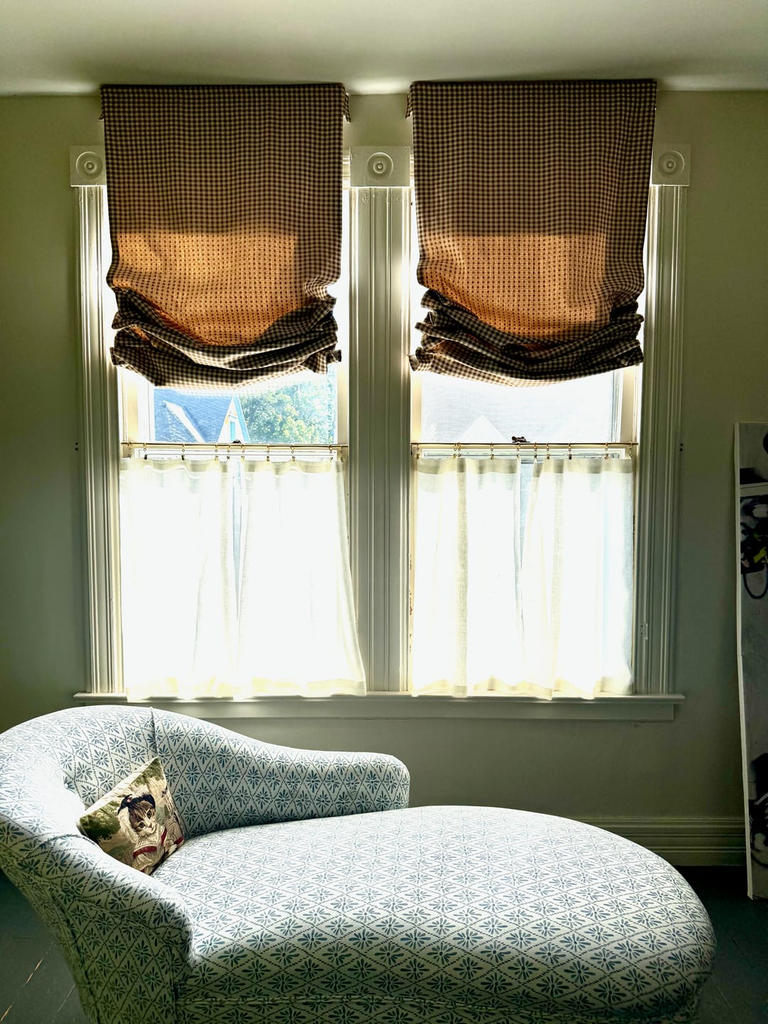 Customer photo review of Scottish Custom Motorized Roman Shades