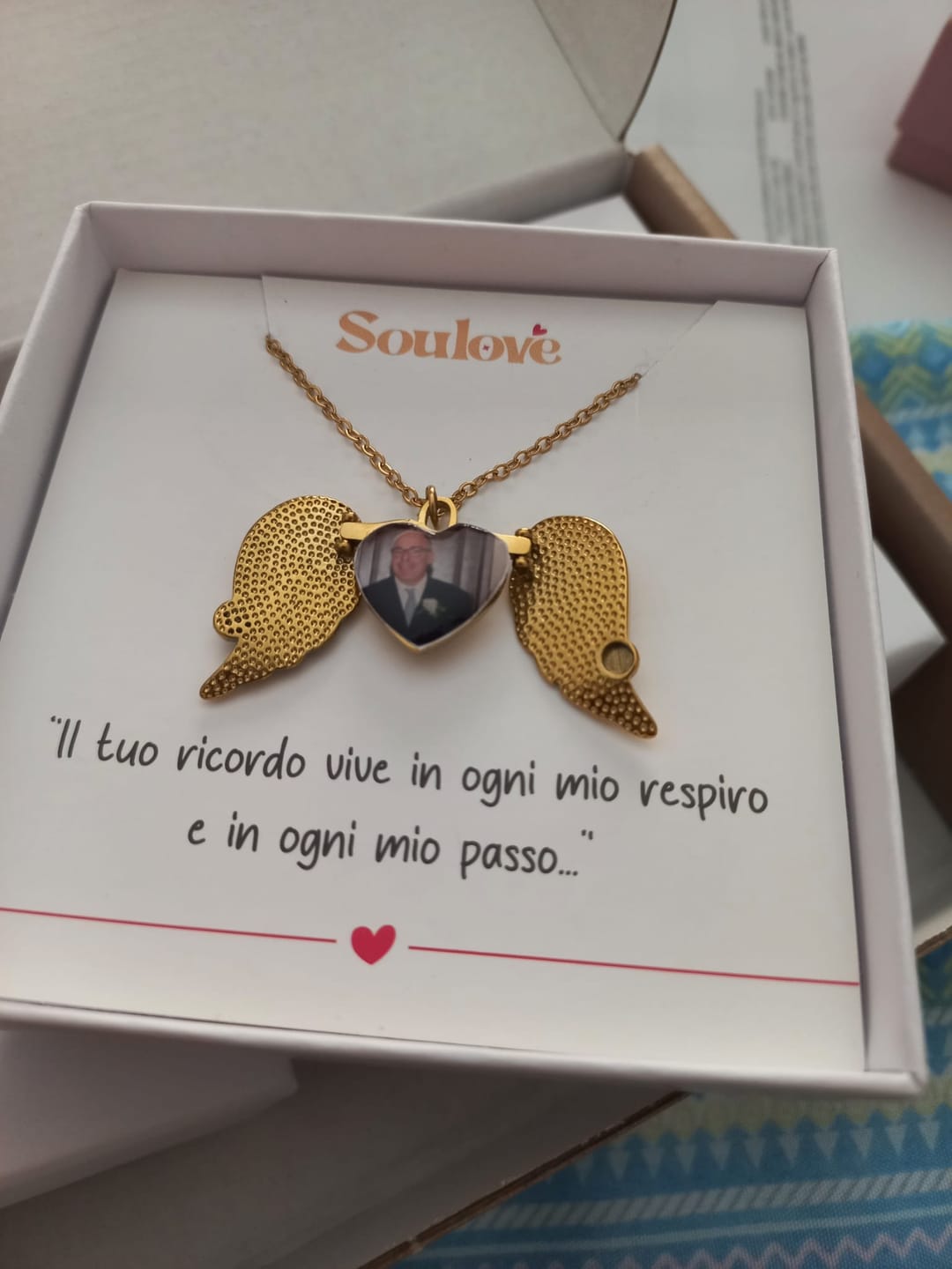 Customer photo review of Collana Angelo con Foto e Incisione ✦ Collana Eternal