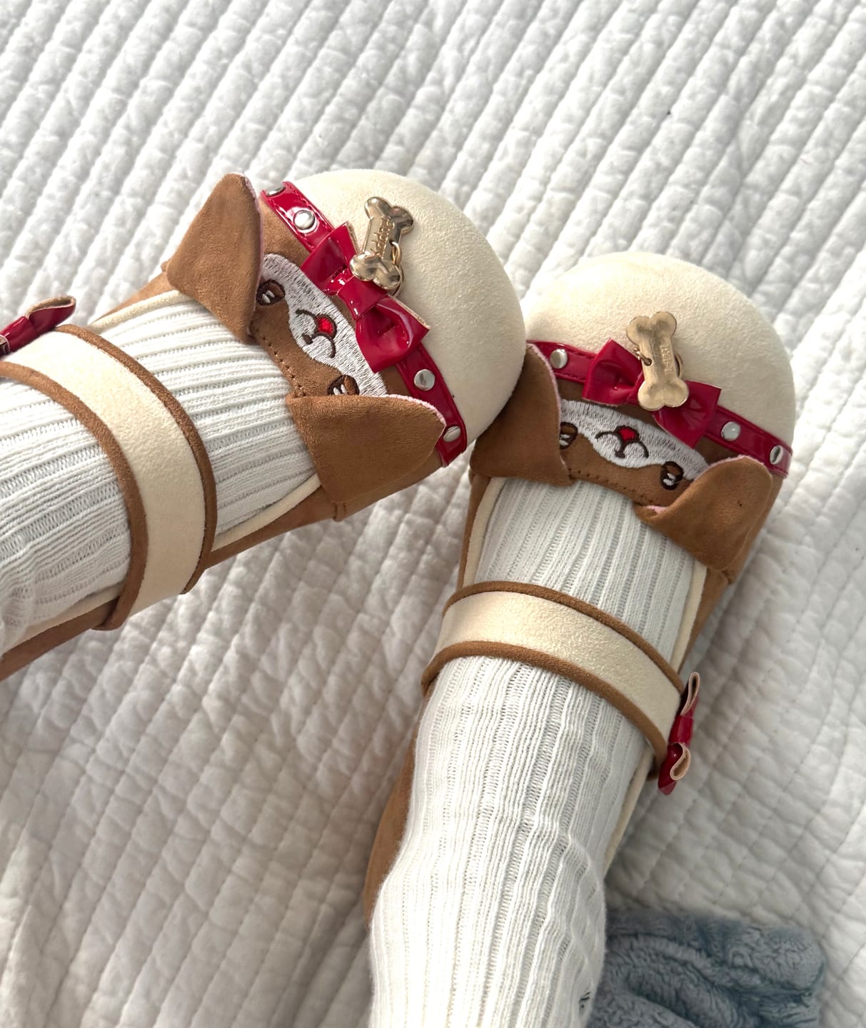 Customer photo review of Sweet and cute puppy shoes