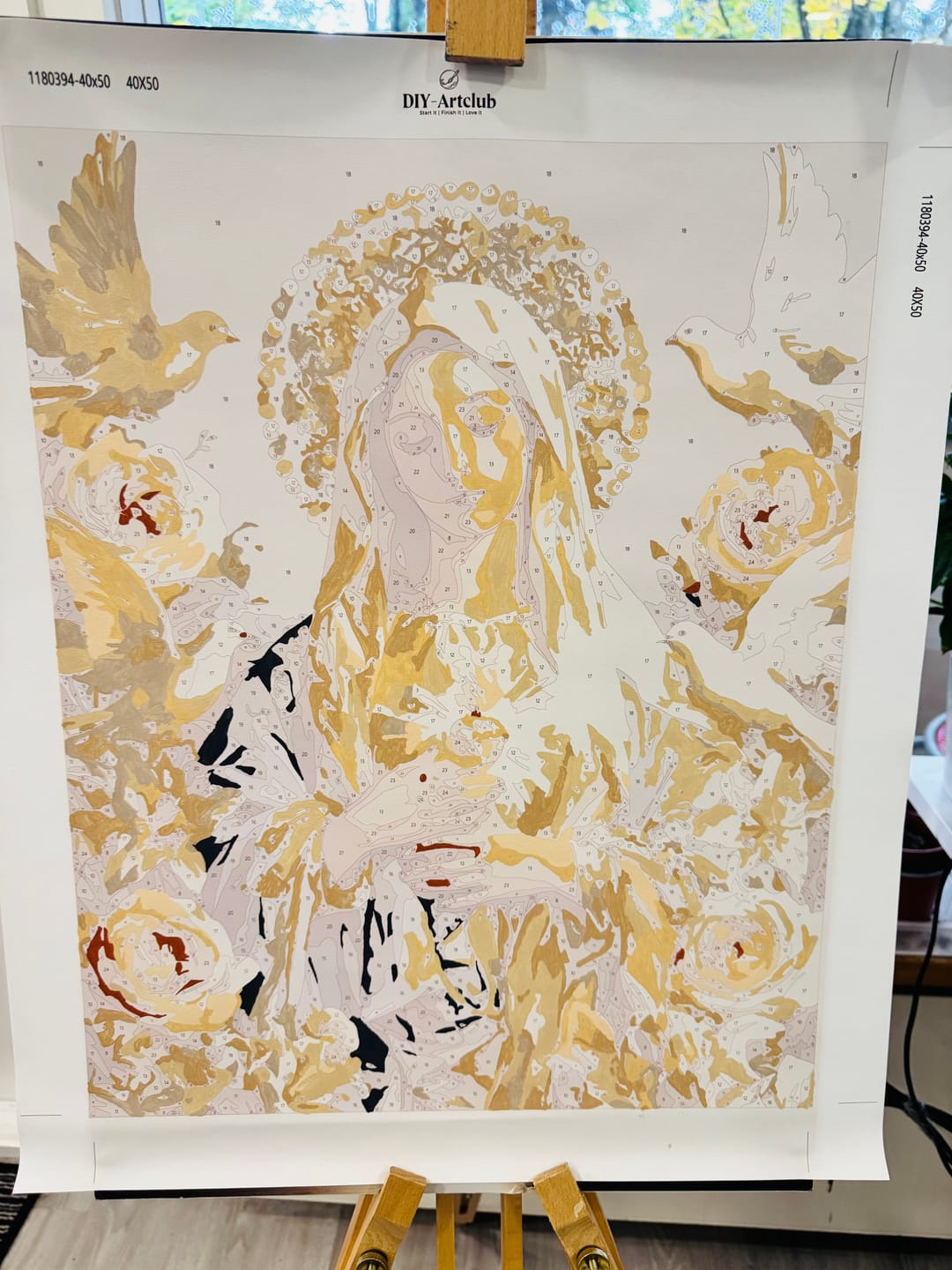 Customer photo review of Lady of the Roses | Paint by Number