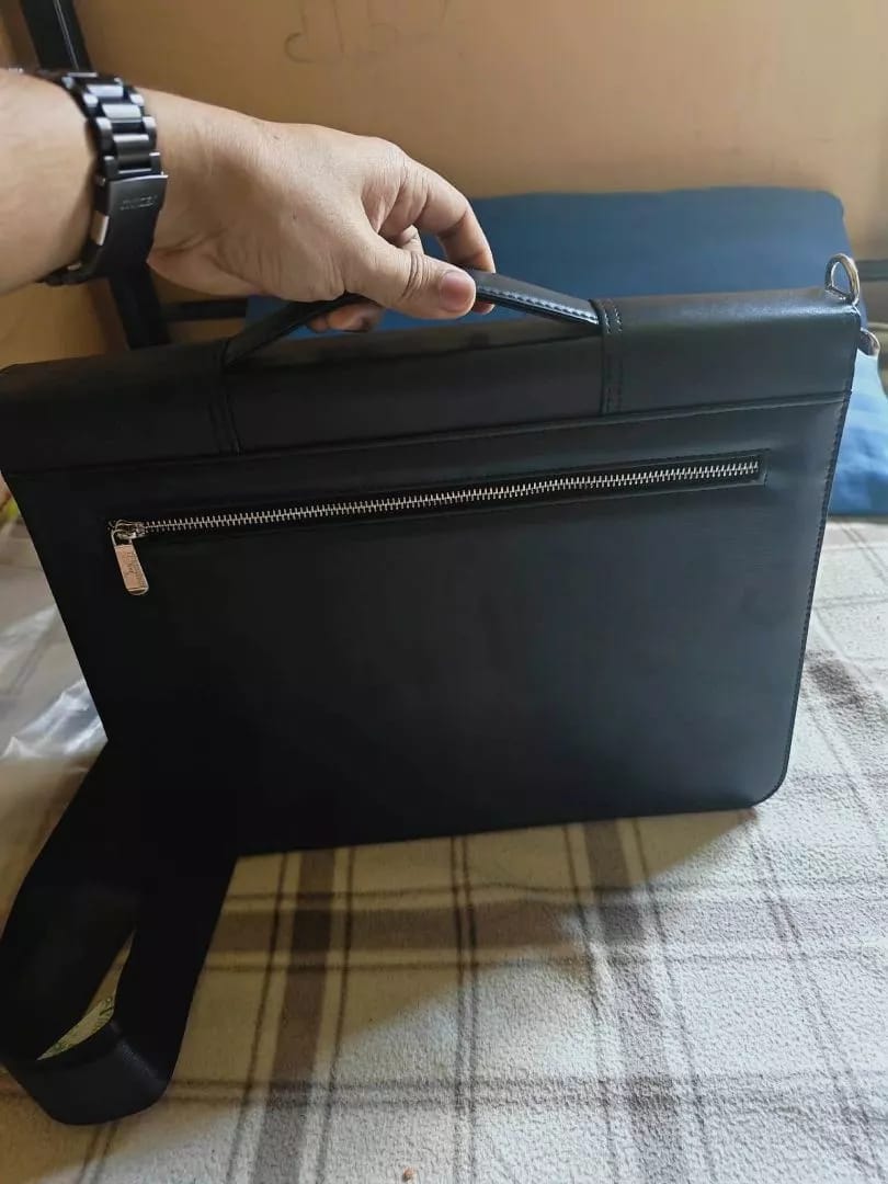 Customer photo review of Leather Portfolio Bag With Handle