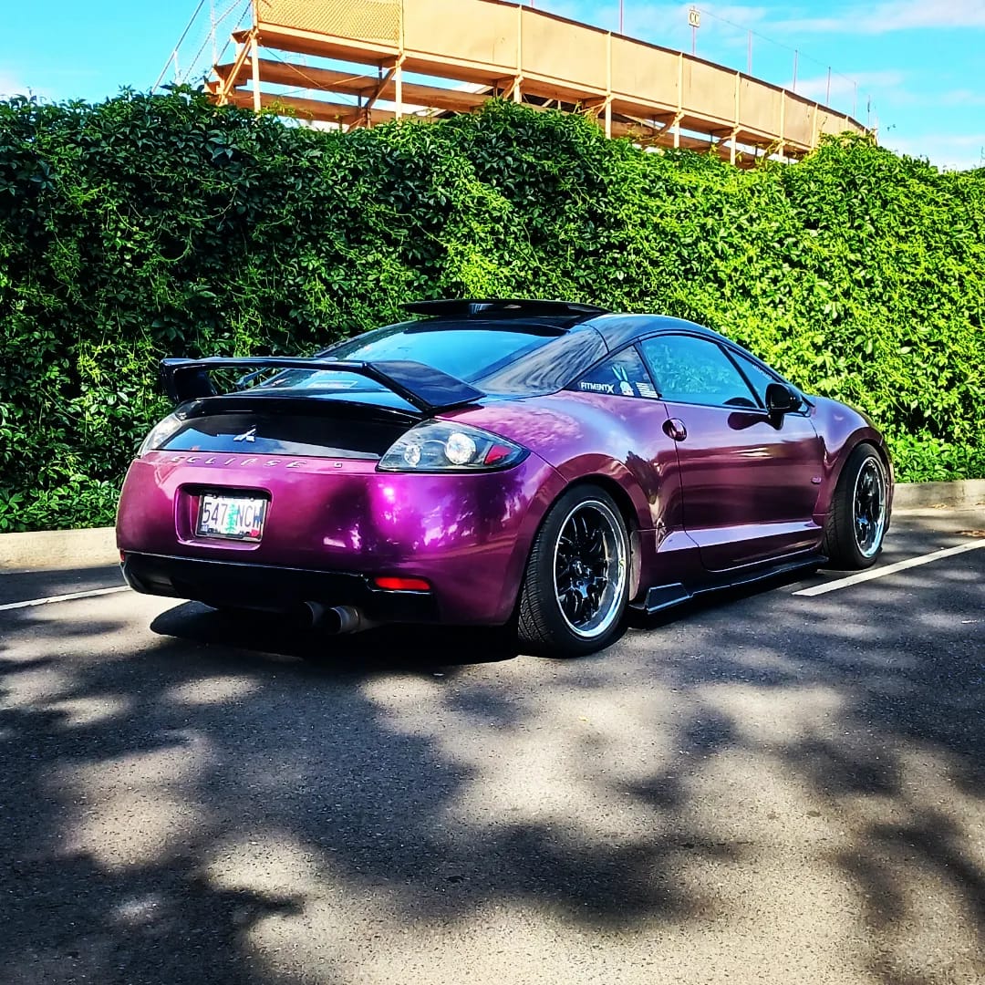 Customer photo review of Glossy Metallic Grape Purple Vinyl Wrap