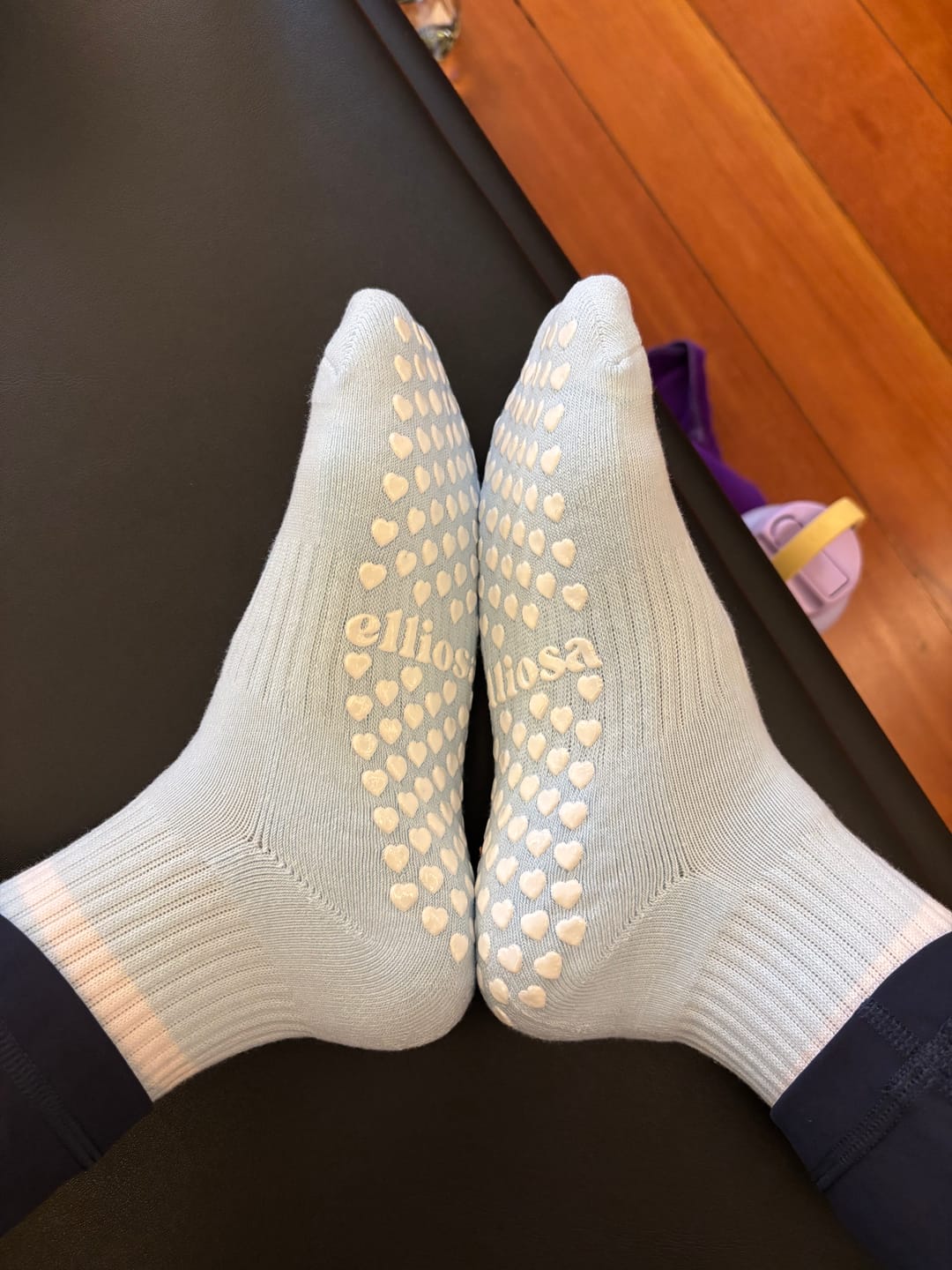 Customer photo review of Grip Stripes - Baby Blue