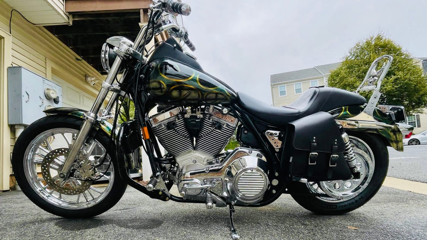 Customer photo review of Harley FXR Left Side Solo Bag - (Model FXRL01)