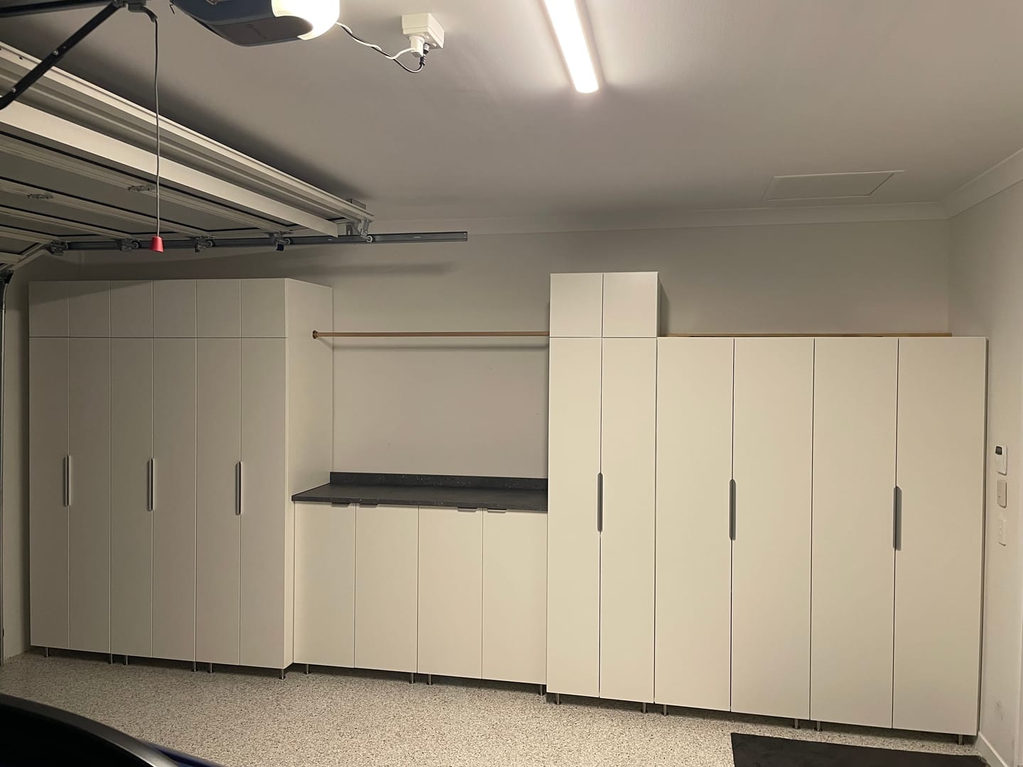 Customer photo review of Closet Rod – Unlacquered Polished Brass – 1-1/4"