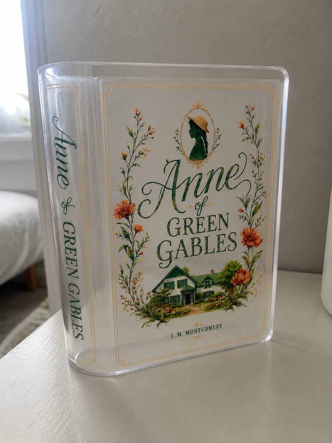 Customer photo review of Vase Anne of Green Gables Acrylic Book Vase Book Lover Gift