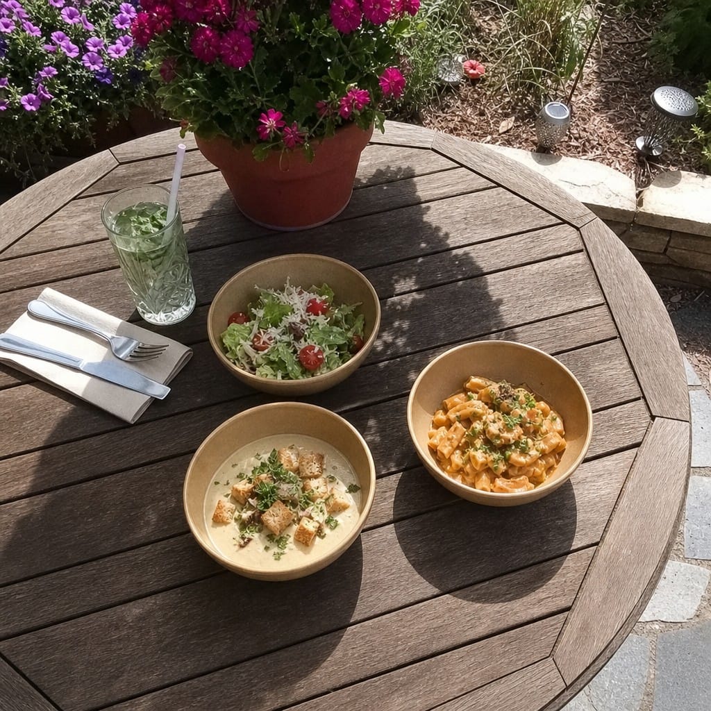 Customer photo review of Deep Bowls 240ml Sand Porcelain for Casual Dining (Pack of 12)