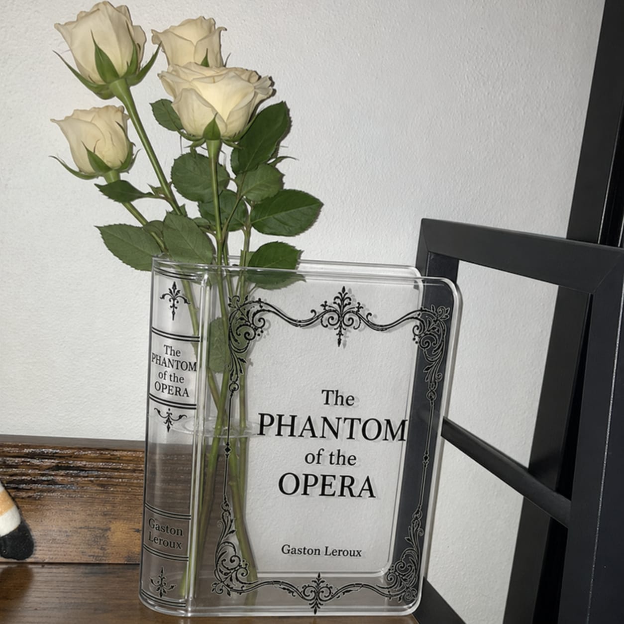 Customer photo review of The Phantom Of The Opera Acrylic Book Vase Book Lover Gift
