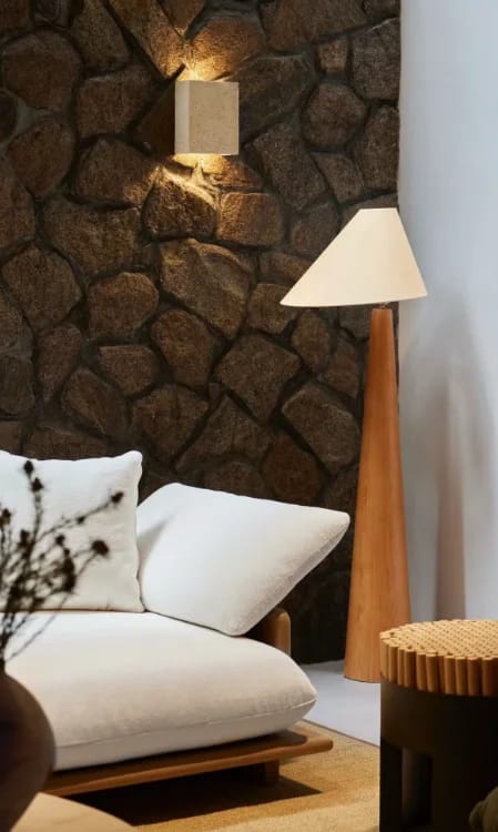 Customer photo review of Conical Oak Solid Wood Floor Lamp - Retro Wabi-Sabi Standing Light & Desk Lamp Fixture for Living Room, Bedroom & Study