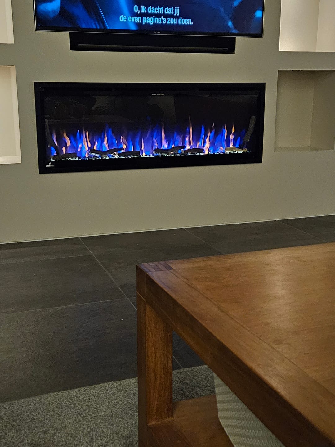 Customer photo review of Lumea Fires Elektrische sfeerhaard Novaro 50″ inch – 127 cm