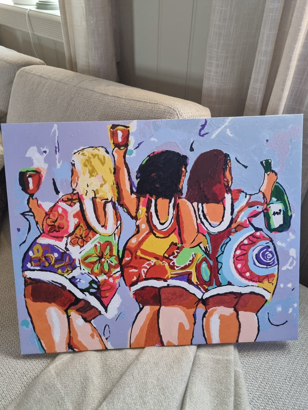 Customer photo review of The Wine of the Ladies | Paint by Numbers