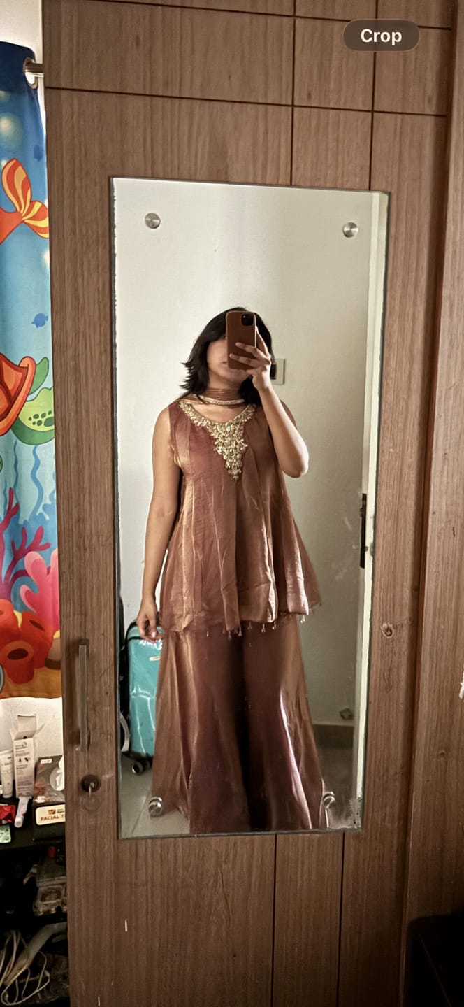 Customer photo review of Jhoom Rustic Copper Kurta Set