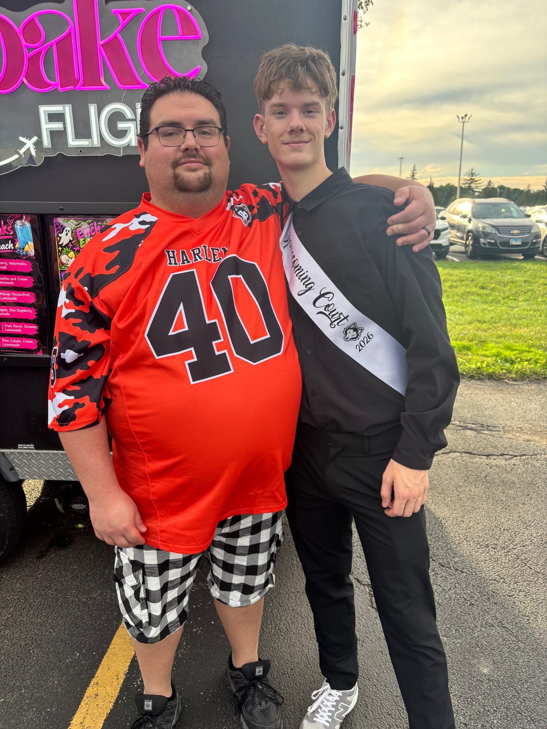 Customer photo review of Custom Orange Black-White Personalized Camo Authentic Football Jersey