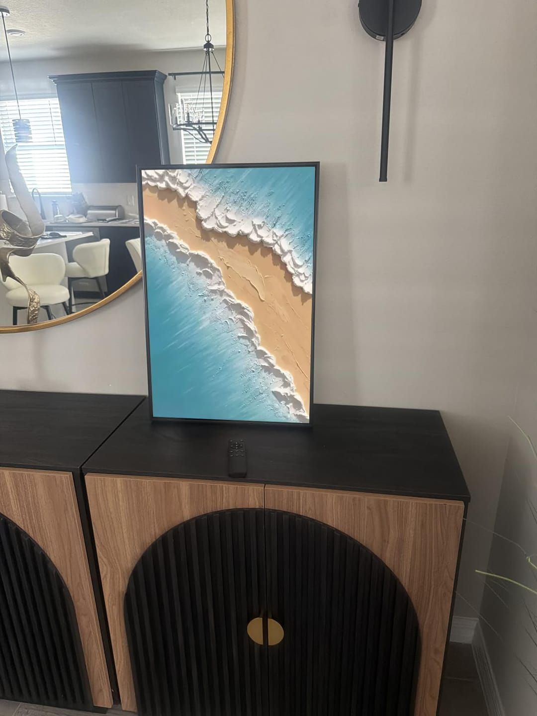 Customer photo review of Minimalist Ocean And Sky Canvas Art #OS056