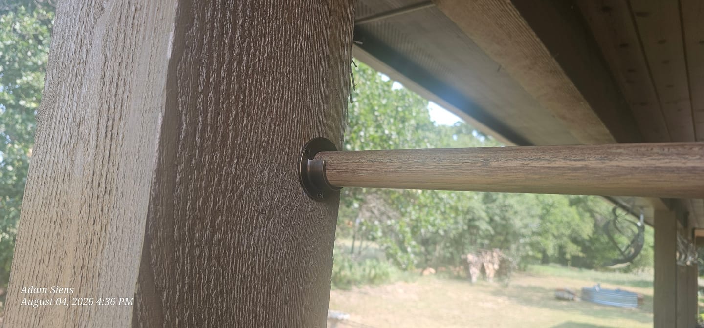 Customer photo review of Closet Rod – Antique Brass – 1-1/4"
