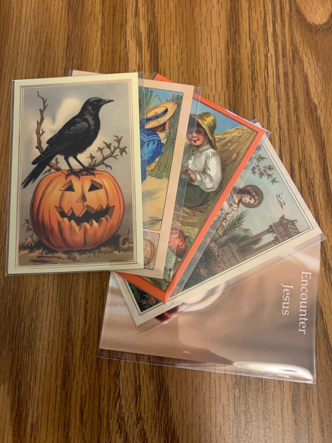 Customer photo review of Holy Card Sleeves -- Pack of 10/100