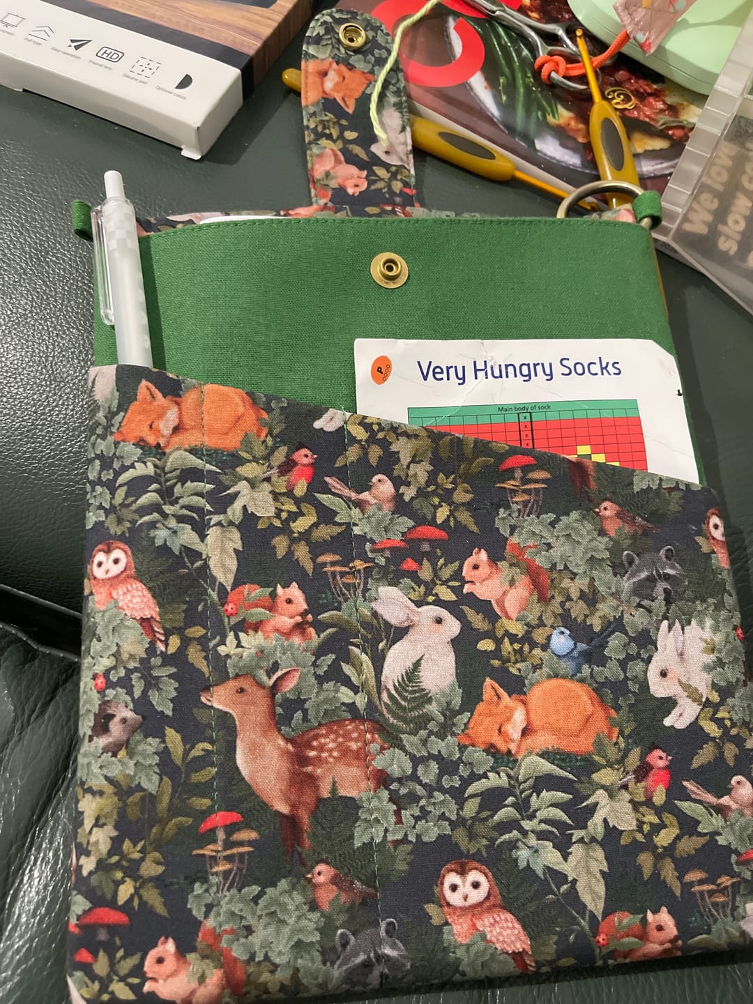 Customer photo review of Animal Print Book & Journal Sleeve with Pocket