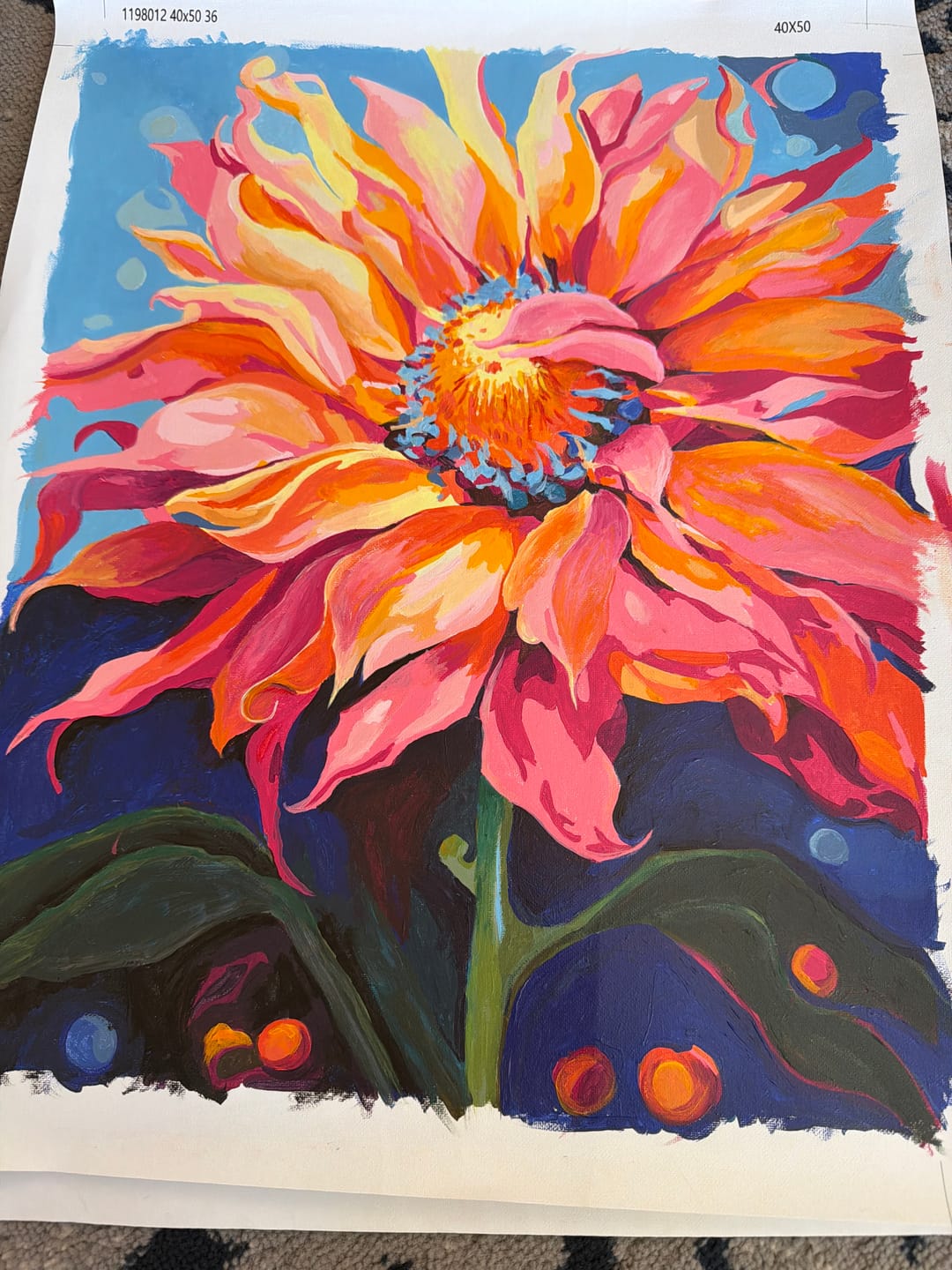 Customer photo review of Bold Sunflower Dreams (Paint by Numbers)