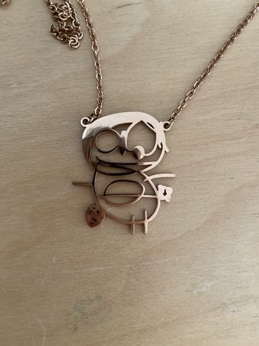 Customer photo review of Halskette aus Kinderzeichnung