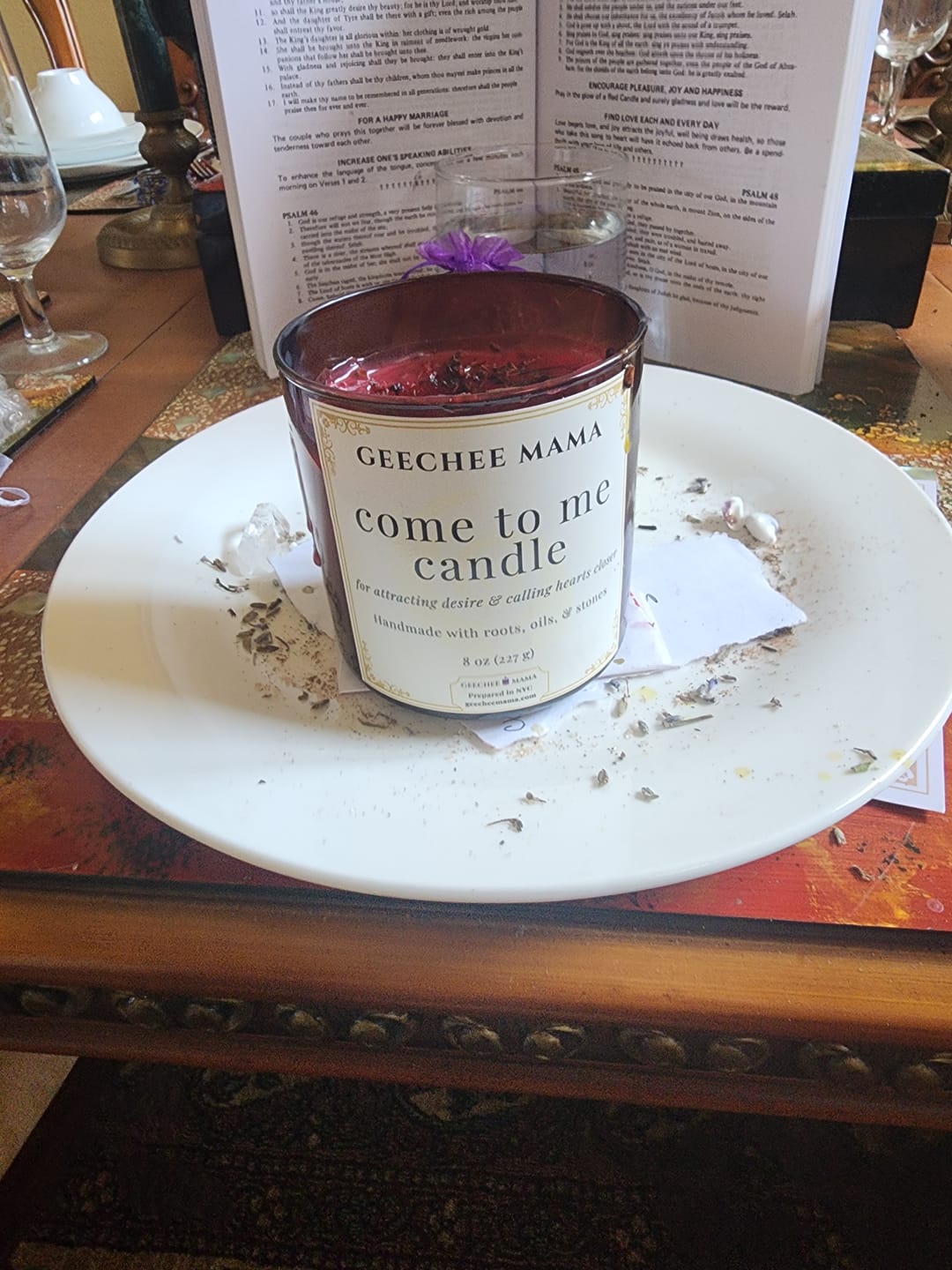 Customer photo review of Pull Up. Come To Me Hoodoo Ritual Candle